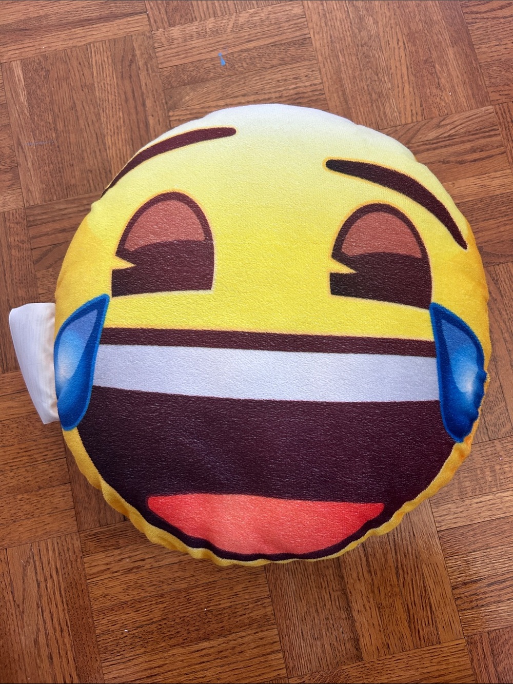 Reversible Laughing/Smiling Emoji Plush Pillow